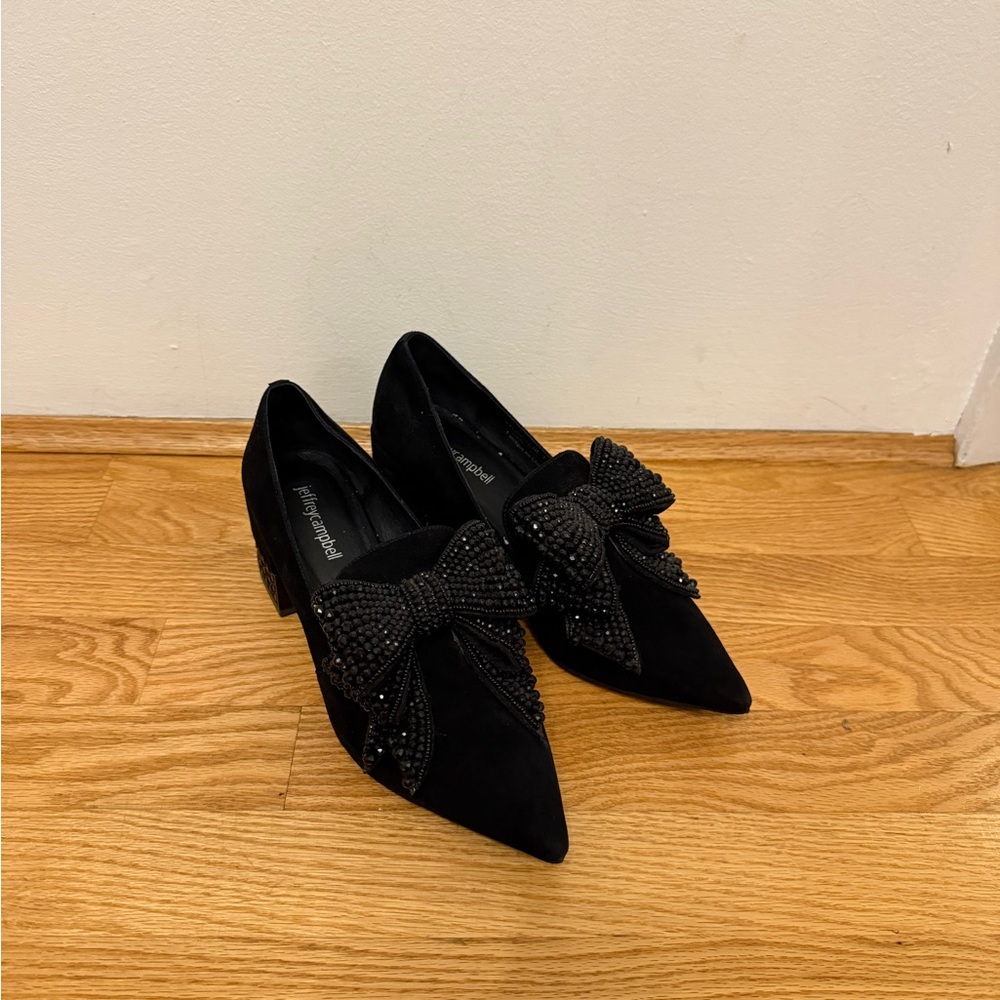 Jeffrey Campbell valensia Embellished Block-Heel Pumps